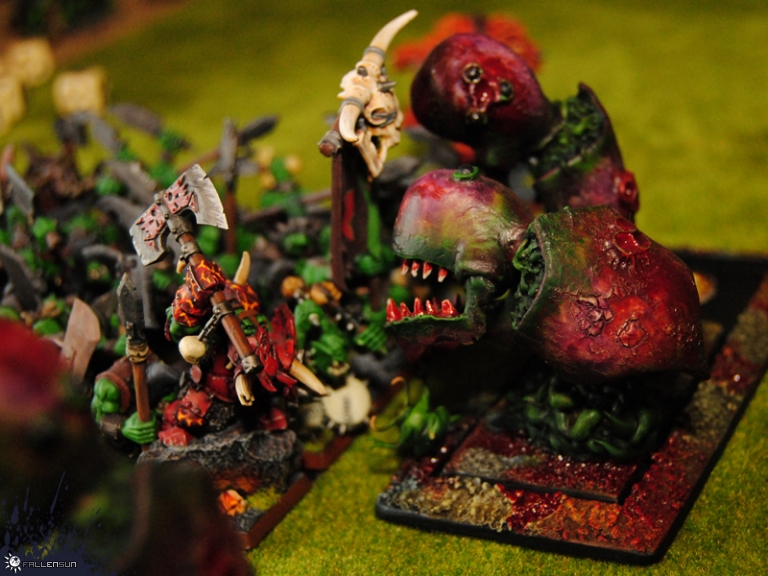 Warhammer - Daemons of Chaos - Beasts of Nurgle - Pestilent Beasts - t9a - Orcs and goblins - Hobby Realm